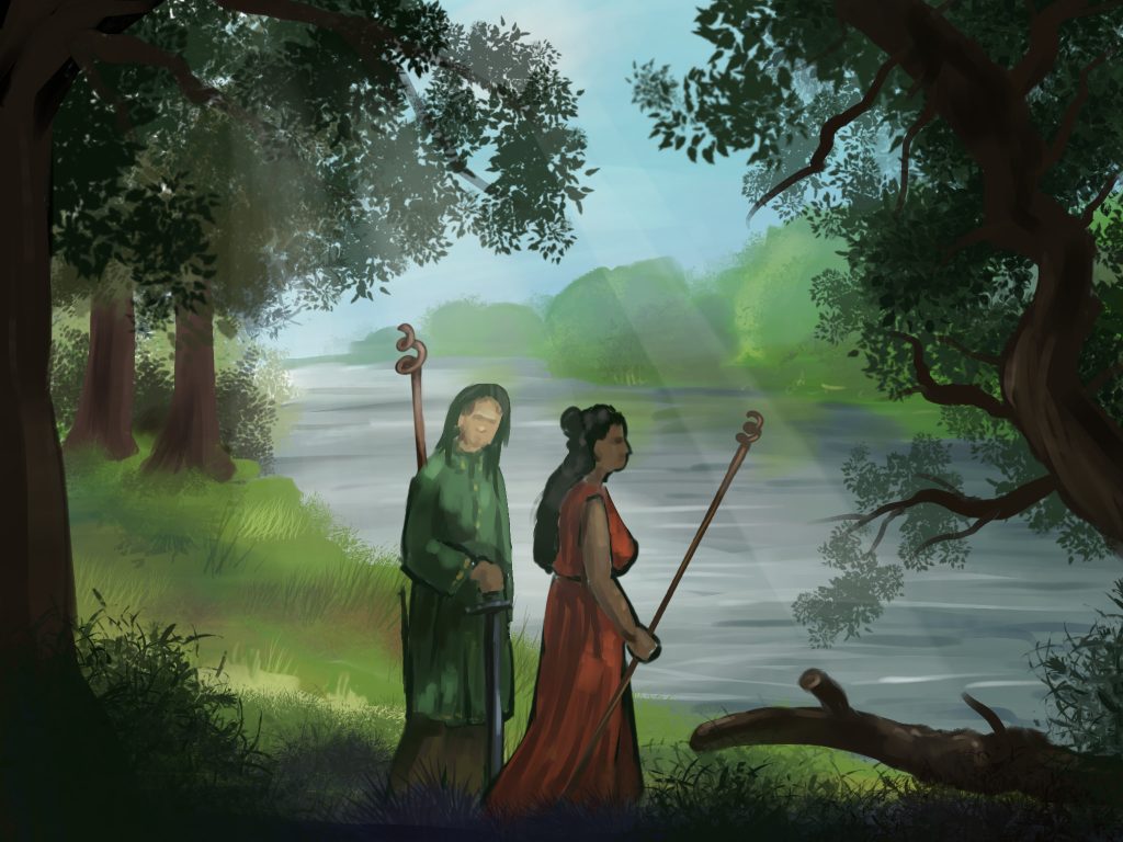 Flüsse bilden die Grenzen der Domänen fluss-sothjir-usul
